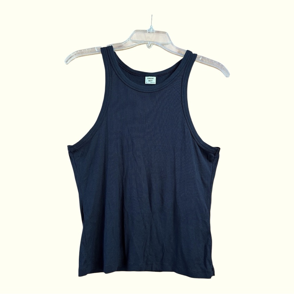 Sunday Best Black Racerback Tank Top, XL